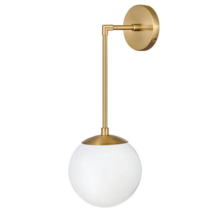 Nathanson Single Light Glass Dimmable Armed Sconce