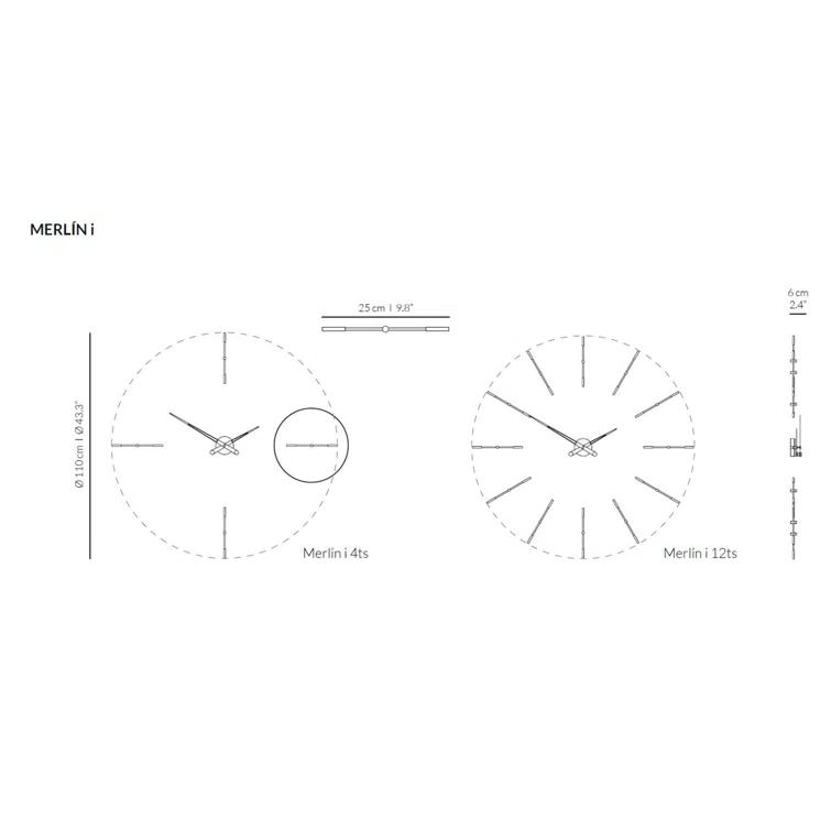Merlin Metal Wall Clock