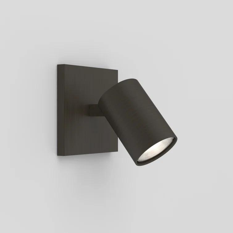 Contemporary Indoor Adjustable Spotlight in Painted White Metal