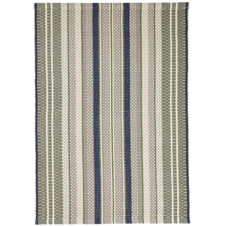 Bay Stripe Handwoven Cotton Rug