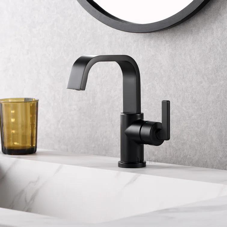 Single Hole Bathroom Faucet with Drain Assembly