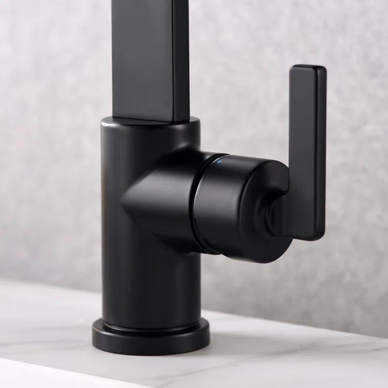 Single Hole Bathroom Faucet with Drain Assembly