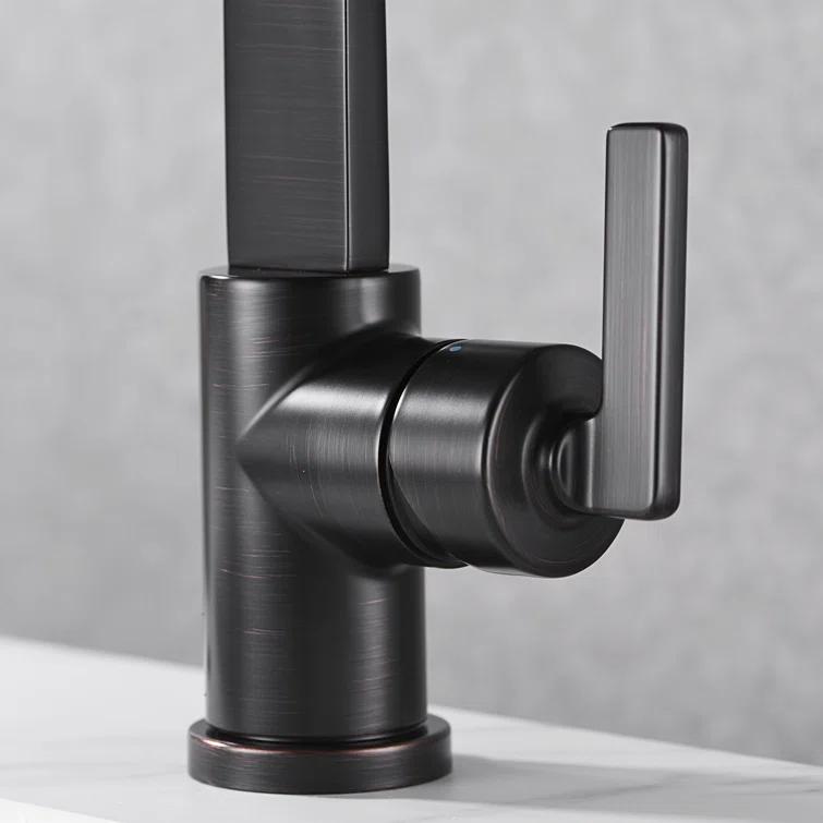 Single Hole Bathroom Faucet with Drain Assembly