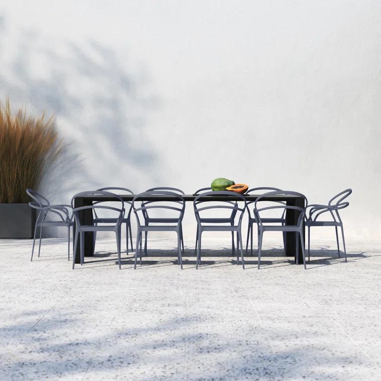Comet 118'' Rectangular 10 - Person Outdoor Dining Set