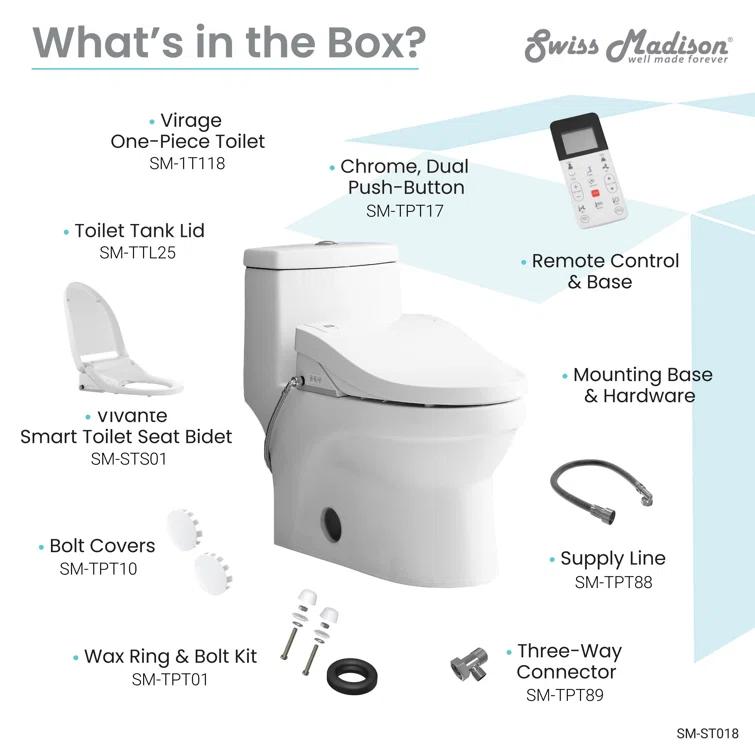Virage One-Piece Toilet with Vivante Smart Seat 1.1/1.6 gpf