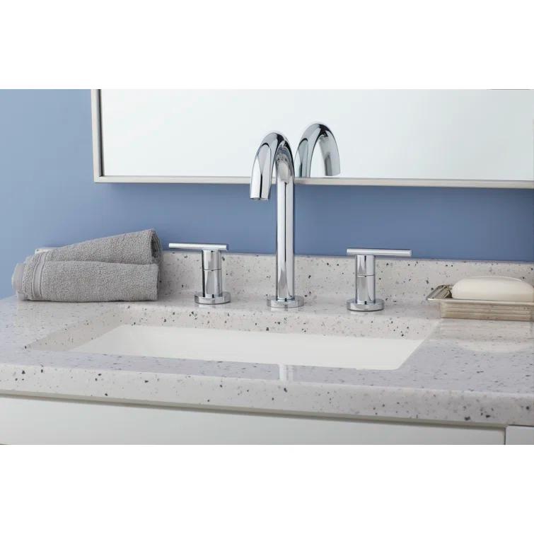 Parma 2-Handle Widespread Bathroom Faucet with Metal Touch Down Drain