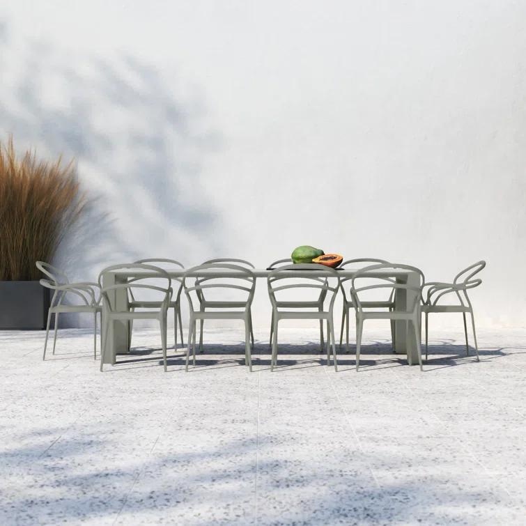 Comet 118'' Rectangular 10 - Person Outdoor Dining Set