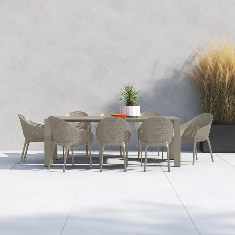 Farrah 102'' Rectangular 8 - Person Outdoor Dining Set
