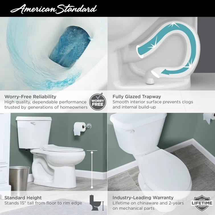 American Standard Colony 1.28 Gallons GPF Elongated Comfort Height Floor Mounted Kit (Seat Not Included)