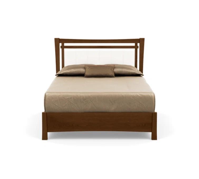 Sand Microfiber Upholstered Full Bed with Storage Drawers