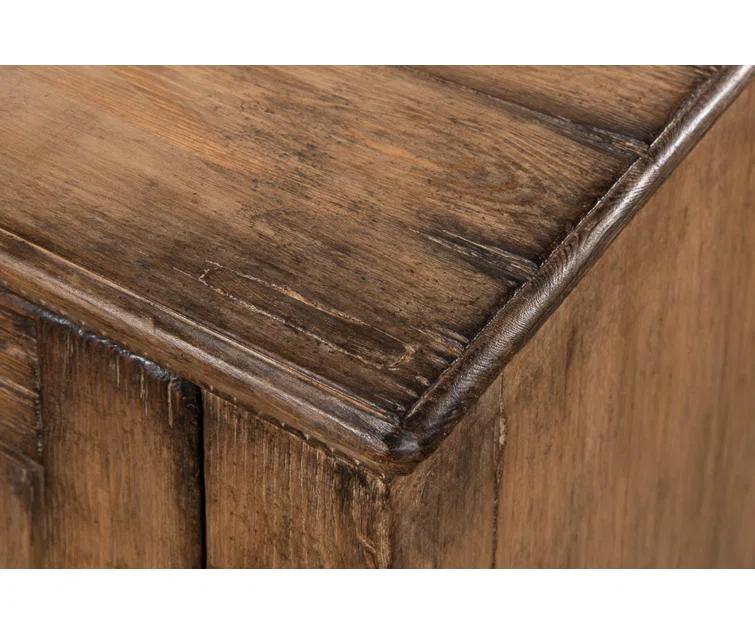 Montier Traditional Brown Pine 87'' Sideboard with Shaped Legs