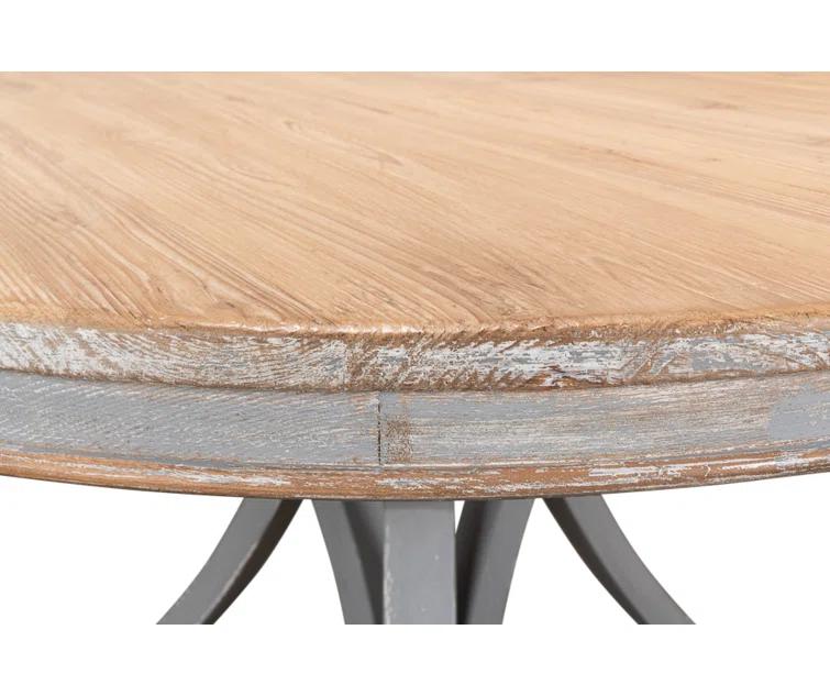 Chateau Gris 54" Reclaimed Wood Round Extendable Dining Table