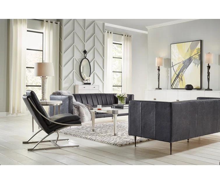 Mc Queen Leather Accent Chair