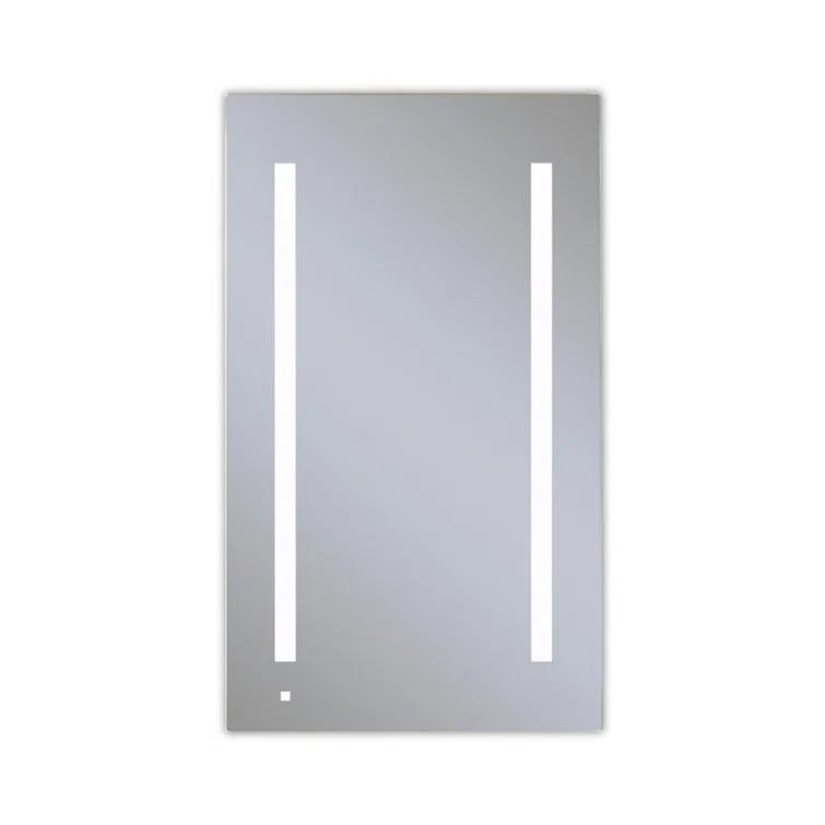 AiO Recessed Frameless Medicine Cabinet with 6 Adjustable Shelves and LED Lighting