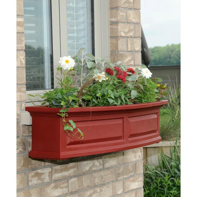 Nantucket Resin Window Box with Water Reservoir