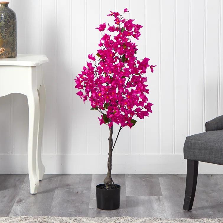 Primrue Faux Flowering Tree in Planter