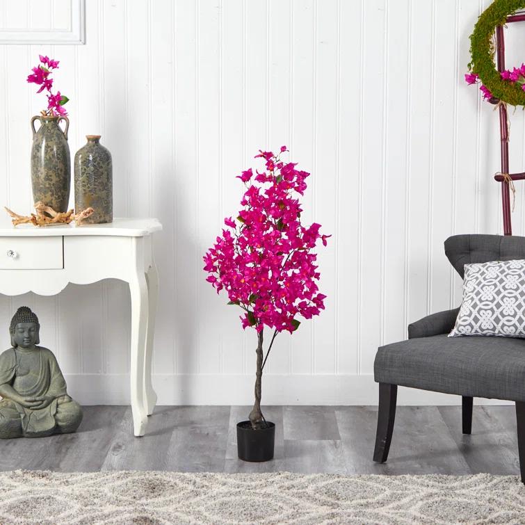 Primrue Faux Flowering Tree in Planter