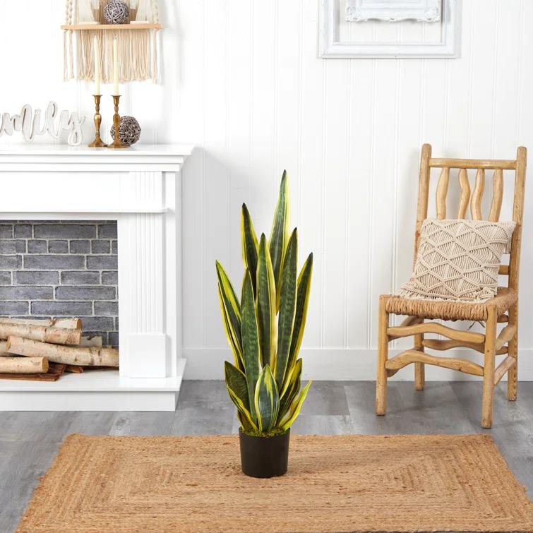 Primrue Faux Snake Plant (Sansevieria) Tree in Planter