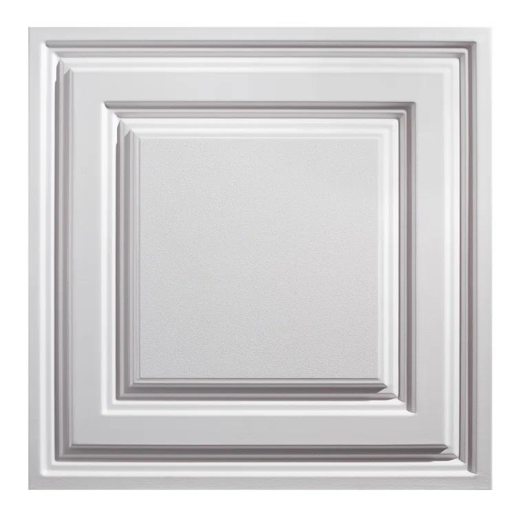 Waterproof Designer Series 24'' L x 24'' W Textured Vinyl Drop-In Ceiling Tile