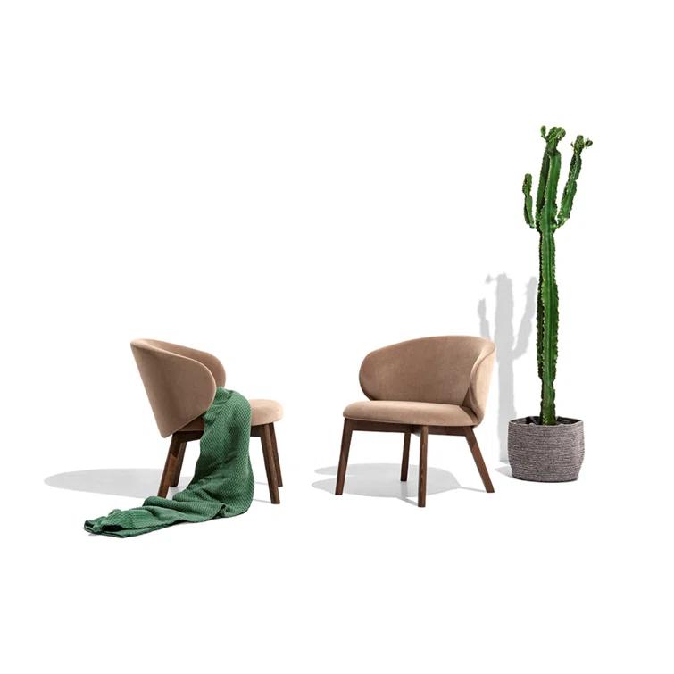 Tuka Upholstered Lounge Chair with Wooden Frame