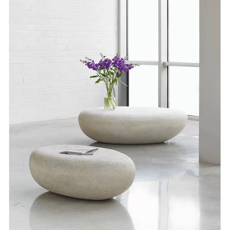 Phillips Collection Roman Stone River Stone Solid Coffee Table