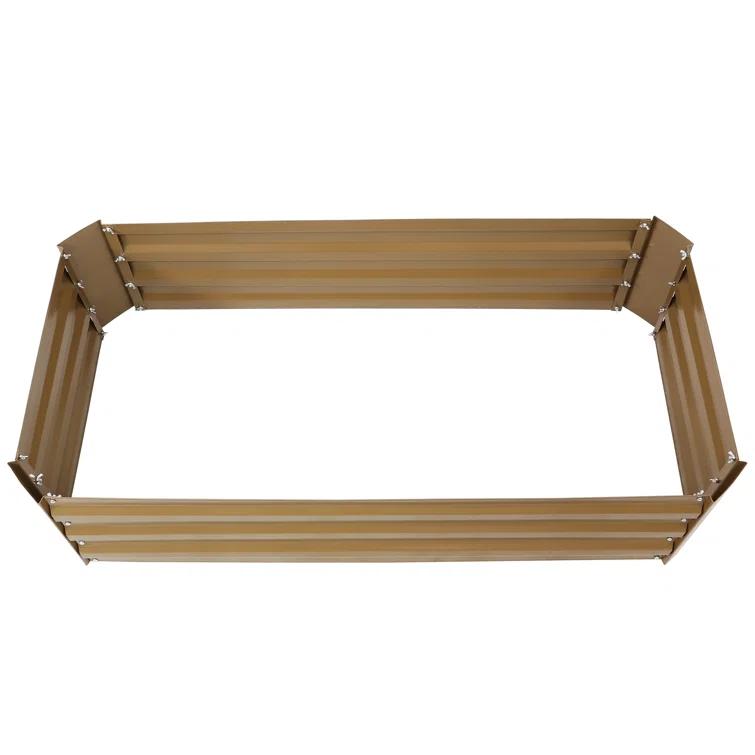 Ippolito Rectangular Galvanized Steel Raised Garden Bed