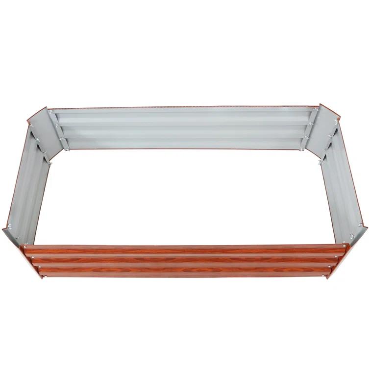 Ippolito Rectangular Galvanized Steel Raised Garden Bed