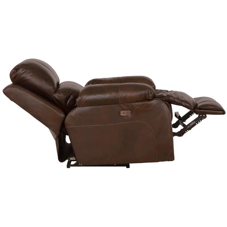 Akylah 42" Wide Leather Match Rocker Standard Recliner