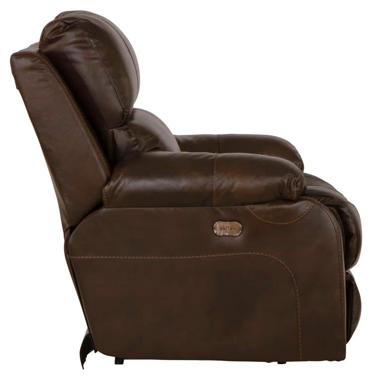 Akylah 42" Wide Leather Match Rocker Standard Recliner