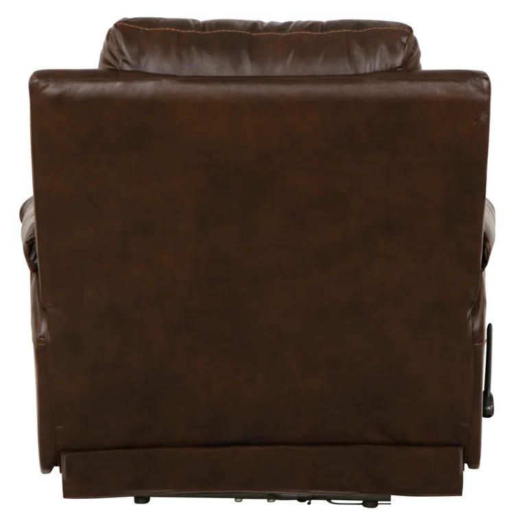 Akylah 42" Wide Leather Match Rocker Standard Recliner