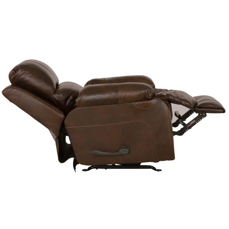 Akylah 42" Wide Leather Match Rocker Standard Recliner