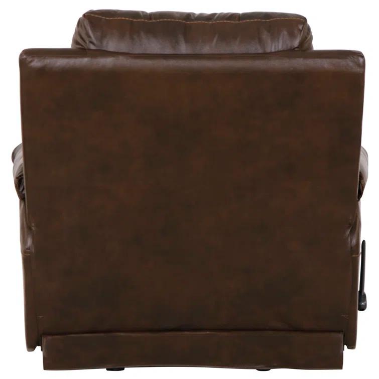 Akylah 42" Wide Leather Match Rocker Standard Recliner