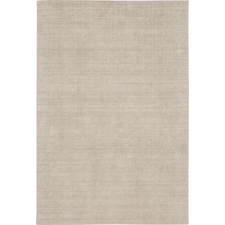 Handwoven Wool Beige Area Rug