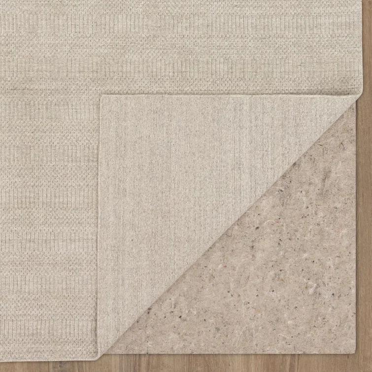 Handwoven Wool Beige Area Rug