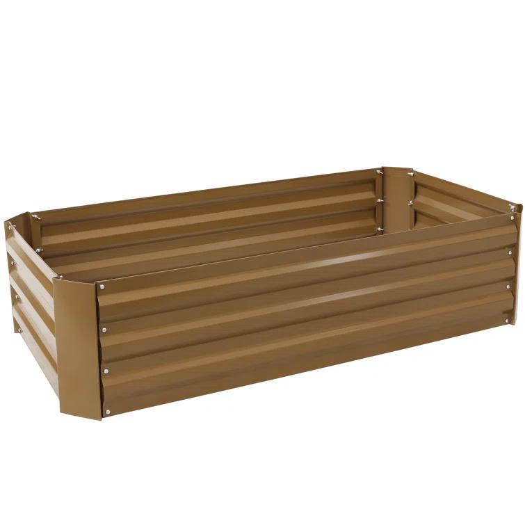 Ippolito Rectangular Galvanized Steel Raised Garden Bed