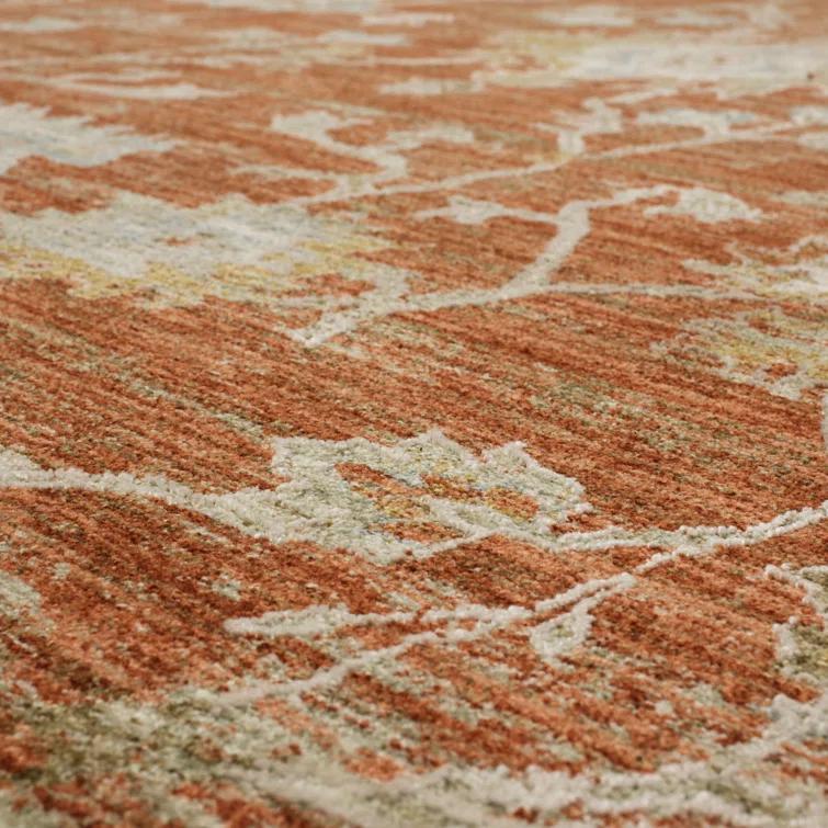 Iznik Oriental Gray/Brown Woven Area Rug