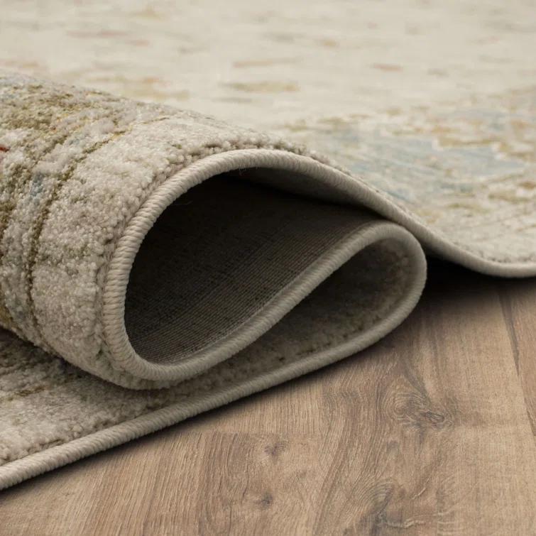 Iznik Southwestern Blue/Cream Woven Area Rug