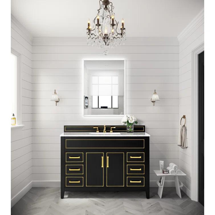 Aspen 48'' Single Bathroom Vanity with Carrara Marble Top