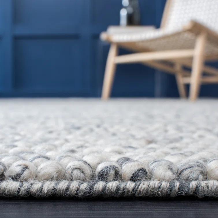 SAFAVIEH Natura Feride Geometric Area Rug, Light Grey/Ivory, 6' x 8'
