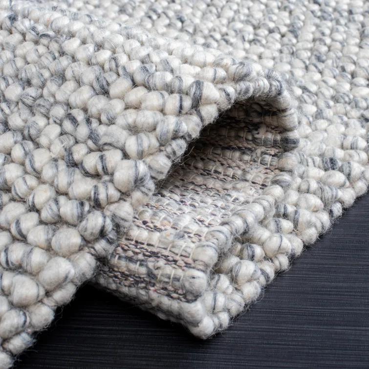SAFAVIEH Natura Feride Geometric Area Rug, Light Grey/Ivory, 6' x 8'