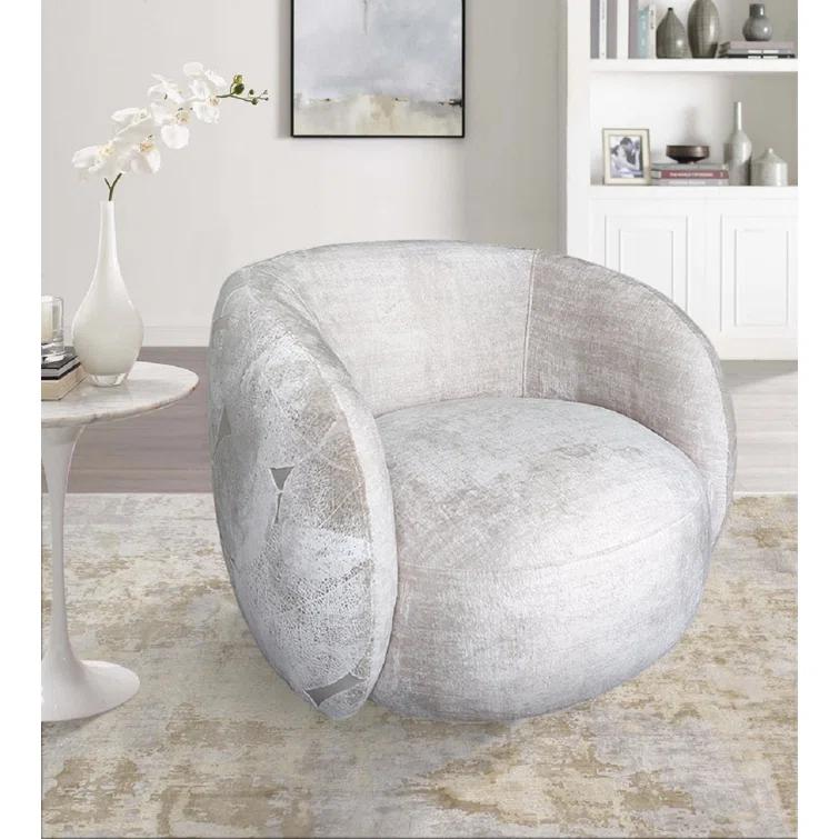 Napoli Upholstered Swivel Barrel Chair