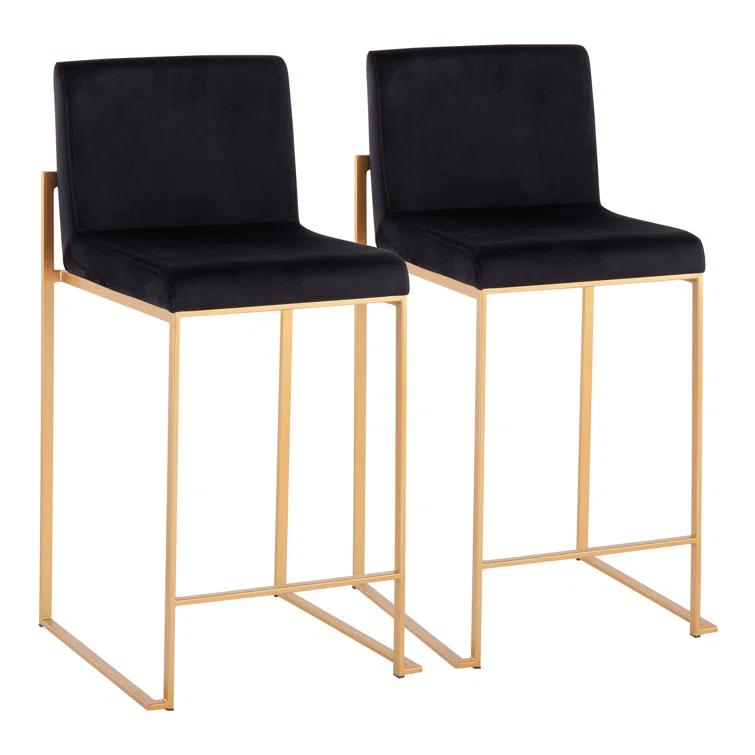 Rego Upholstered Counter Stool with Metal Frame