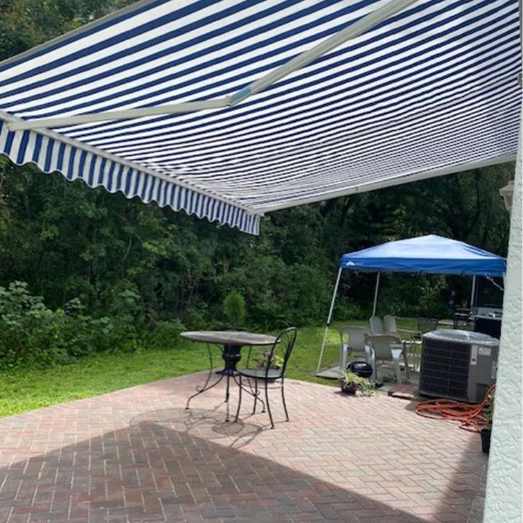 Retractable Patio Awning - White Frame
