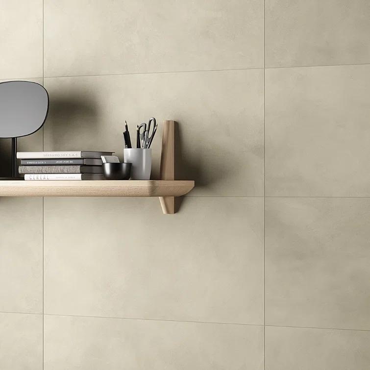 Bond Tile Ryx 15.74 in. x 31.49 in. Matte Porcelain Concrete Look Floor and Wall Tile (13.77 Sq. Ft. / Case)