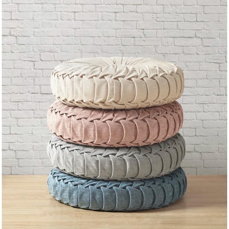 Intelligent Design Loretta Poly Chenille Round Floor Pillow Cushion