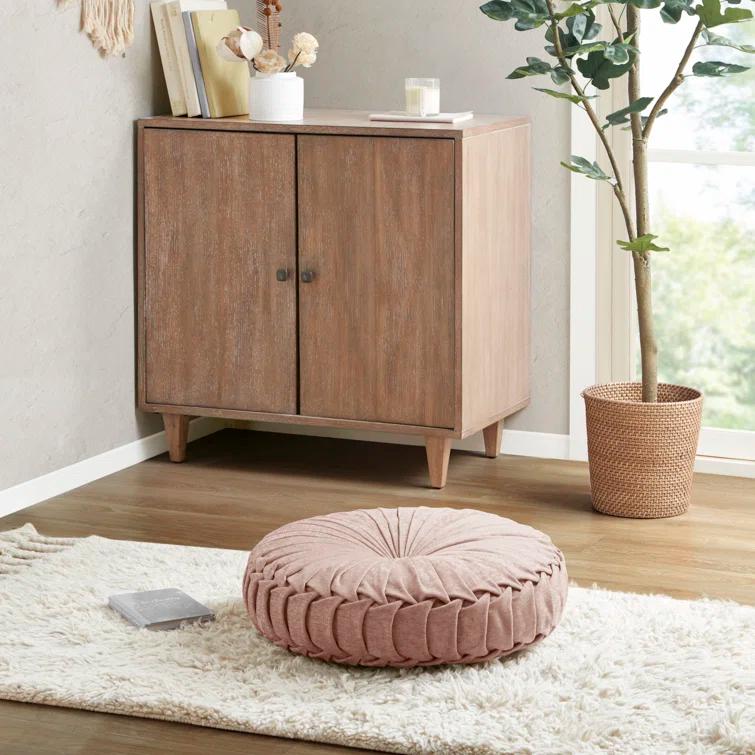 Intelligent Design Loretta Poly Chenille Round Floor Pillow Cushion
