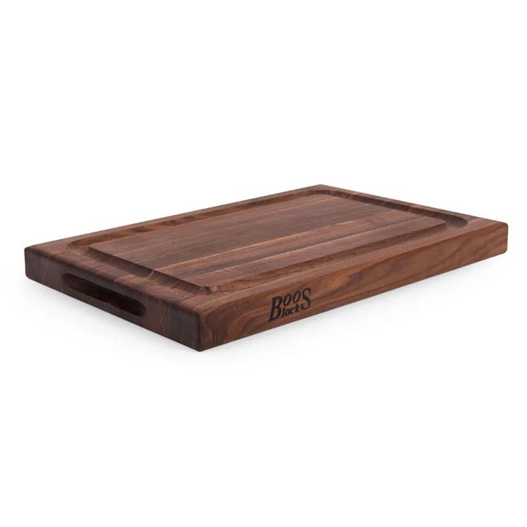 John Boos John Boos Reversible 18" Barbecue Carving Cutting Board w/ Juice Groove, Walnut