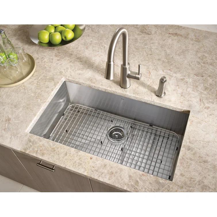Prep 1800 Series Stainless Steel Undermount 31" x 18" Single Bowl Kitchen Sink