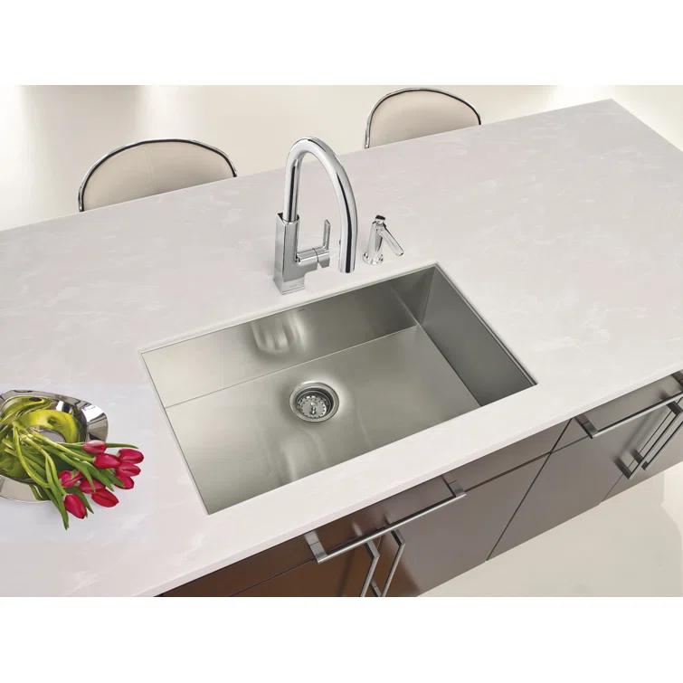 Prep 1800 Series Stainless Steel Undermount 31" x 18" Single Bowl Kitchen Sink