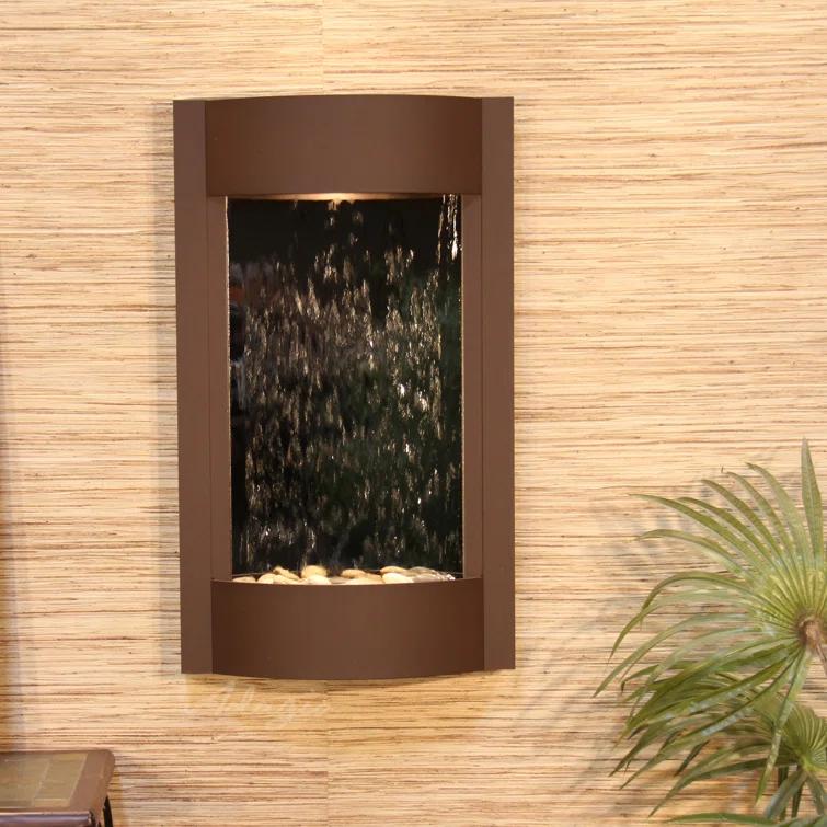 Serene Waters Acrylic Weather Resistant Wall Base Fountain with Light